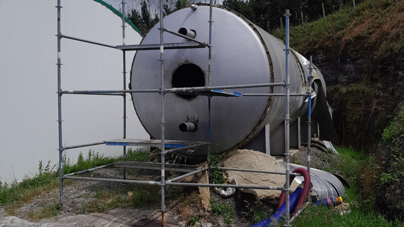 Depósito de almacenamiento térmico TES · Central de biomasa